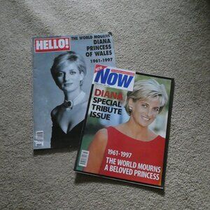 Two Princess Diana British Magazines NOW and HELLO!